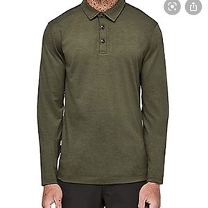 LULULEMON MENS LONG SLEEVE POLO SHIRT